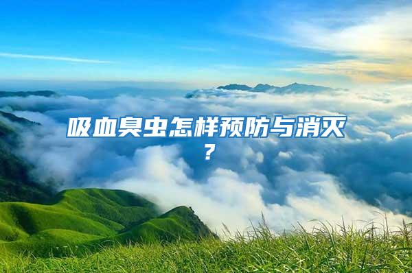 吸血臭蟲怎樣預防與消滅？